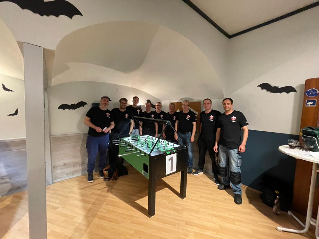 Die Mannschaft von Tischfußball Mannheim beim RPTFV Pokal in Pirmasens.