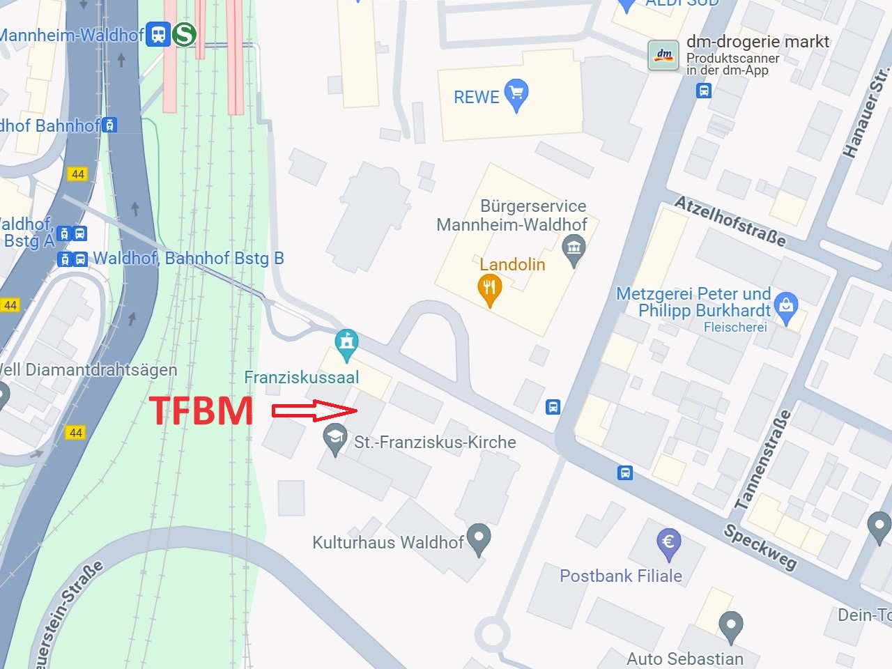 TFBM im Speckweg 2-6 in Mannheim Waldhof